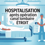 durée hospitalisation opération canal lombaire étroit patient debout chambre hôpital