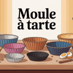 moule a tarte variété matériaux sur table de cuisine