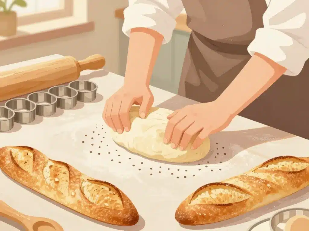 moule pour baguettes et boulanger à la maison