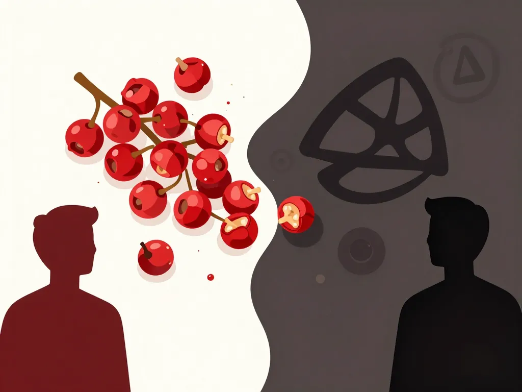 Poivre Sichuan danger illustration zones sûres et à risque