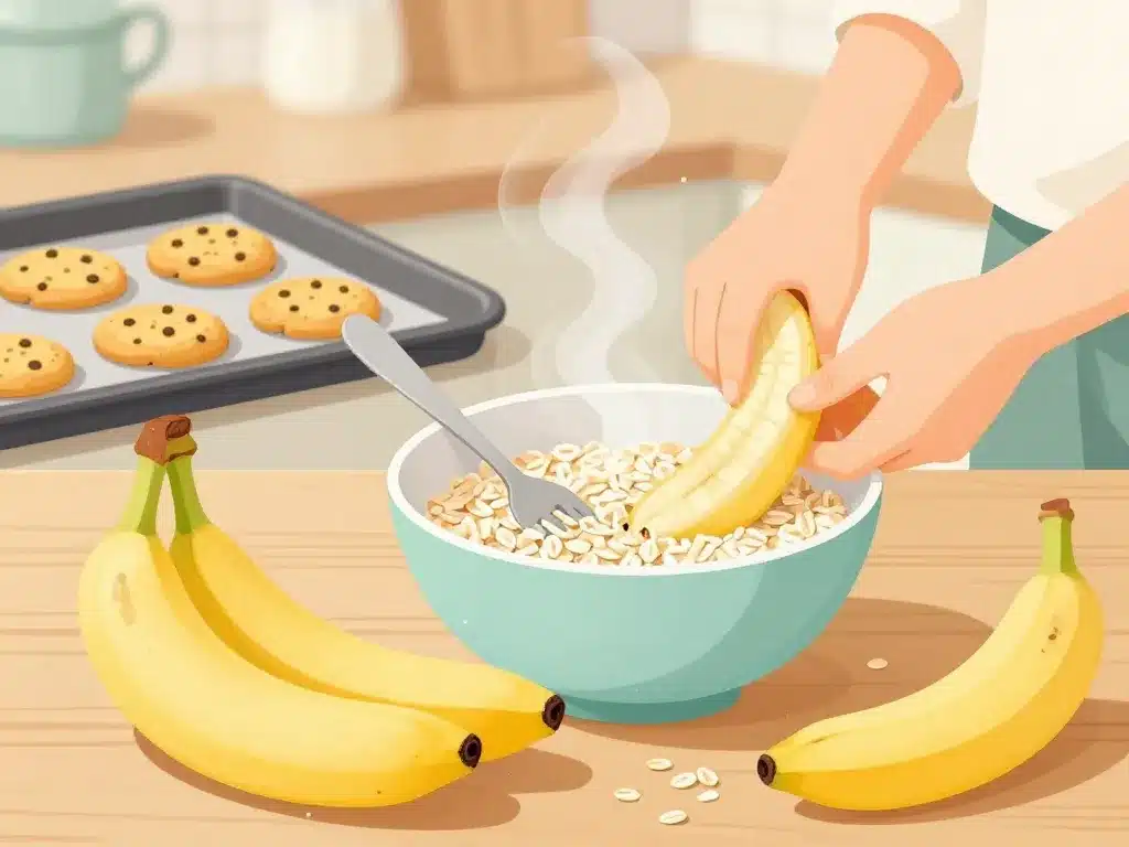 recette cookies flocon d'avoine banane ingrédients mélange
