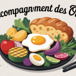 Avec quoi accompagner des œufs, assiette variée féculents légumes fromages