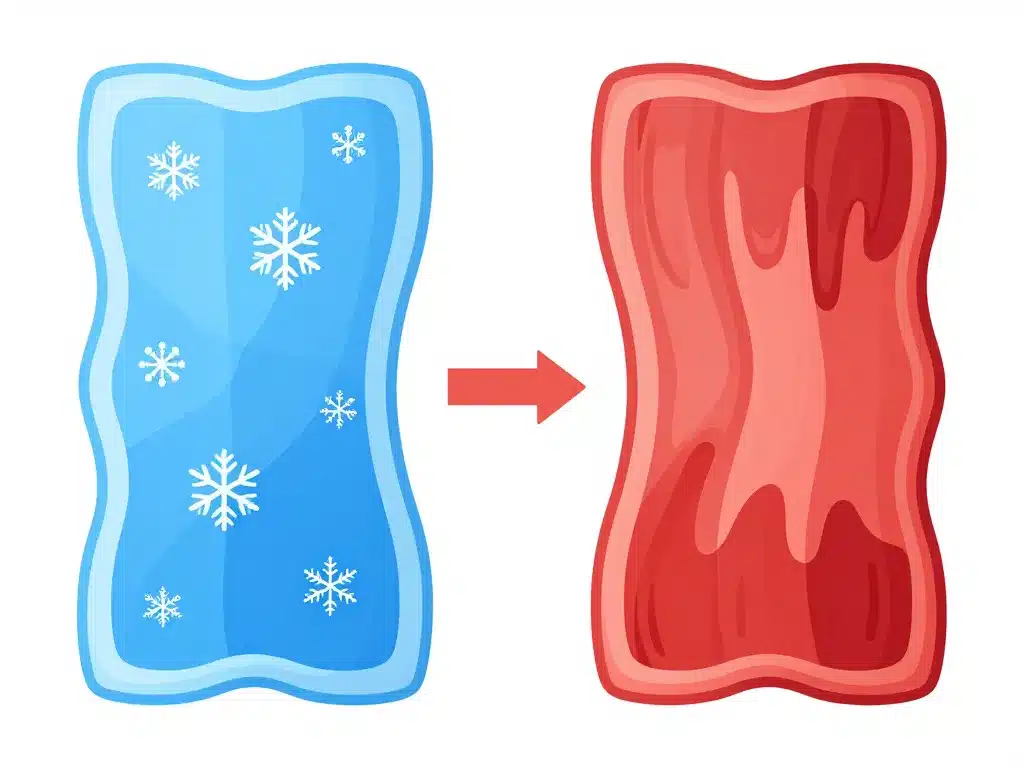 Schema dechirure musculaire chaud ou froid processus