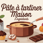 pâte à tartiner maison 3 ingrédients avec noisettes et chocolat