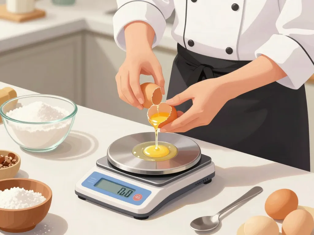poids d un blanc d œuf pesée pâtisserie illustration