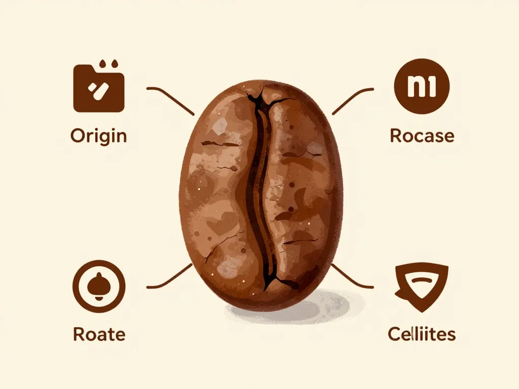 quelle est le meilleur café en grain éléments qualité diagramme