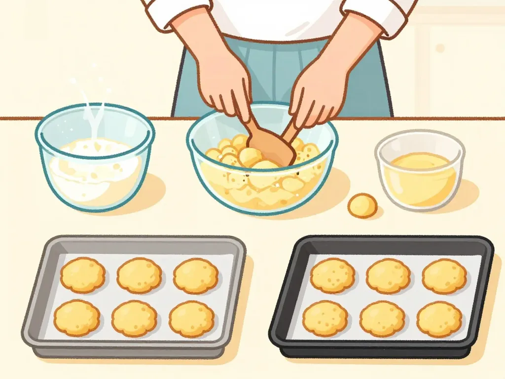 Préparation biscuits sans sucre étapes en cuisine
