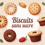 Illustration biscuits maison sans sucre, ambiance saine et plaisir