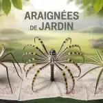 Araignée de jardin sur feuillage et toile