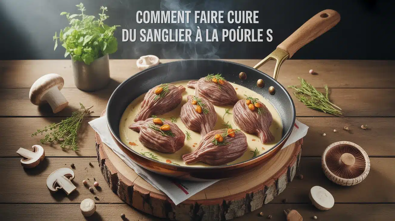comment faire cuire du sanglier à la poêle, noisettes de sanglier et sauce poêle