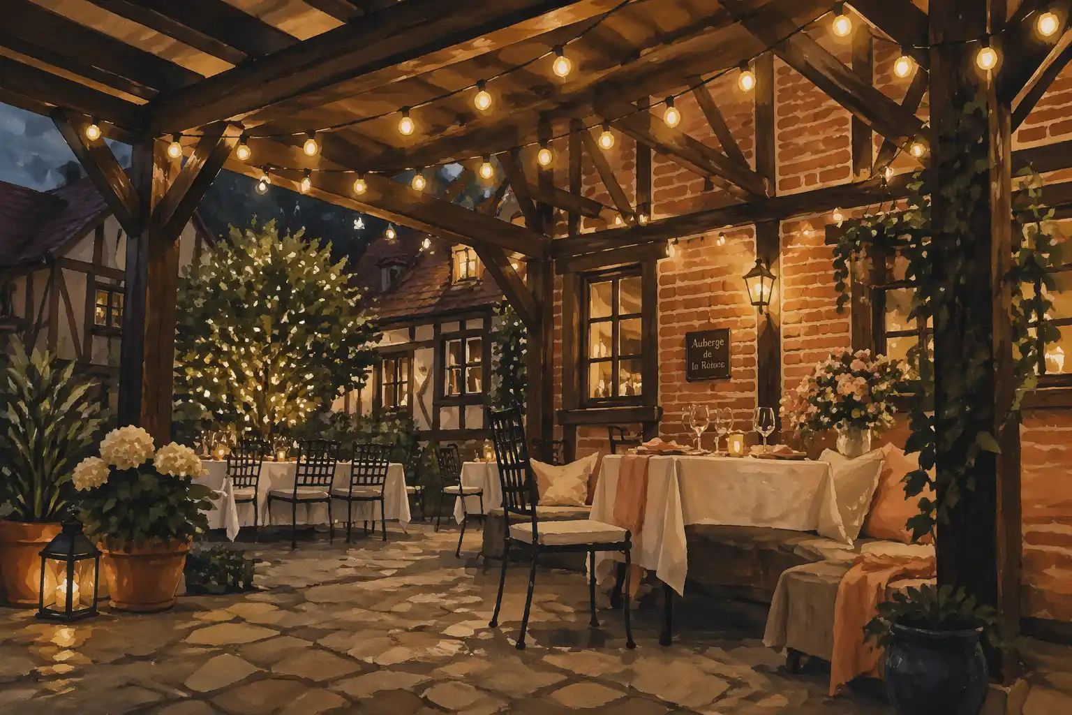 guirlande lumineuse extérieur terrasse pergola