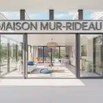 maison mur rideau façade vitrée