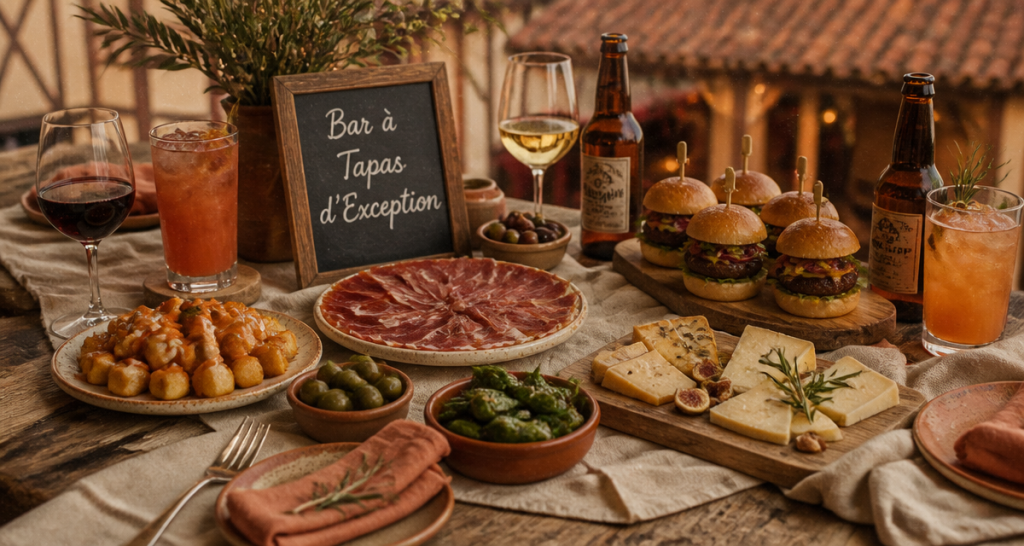 Bar a tapas assiettes tapas et boissons artisanales
