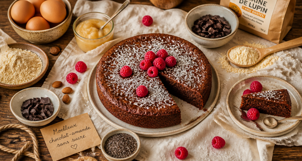 recette gâteau sans sucre pour diabétique chocolat amande