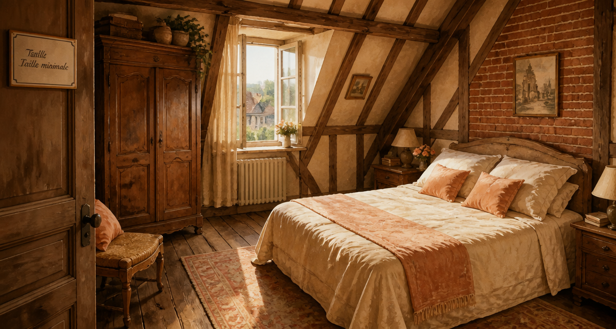 taille chambre lit double lumière naturelle