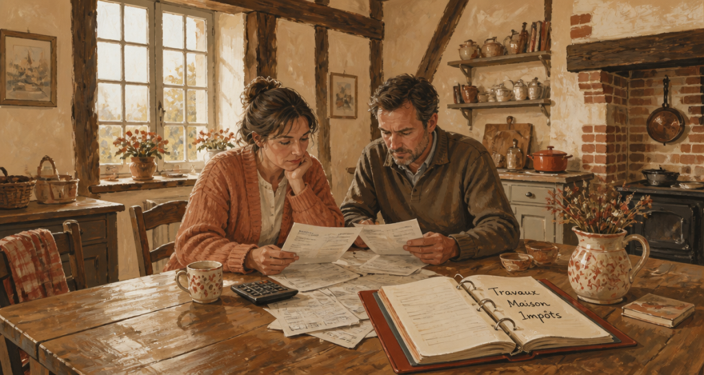 travaux maison impots couple factures