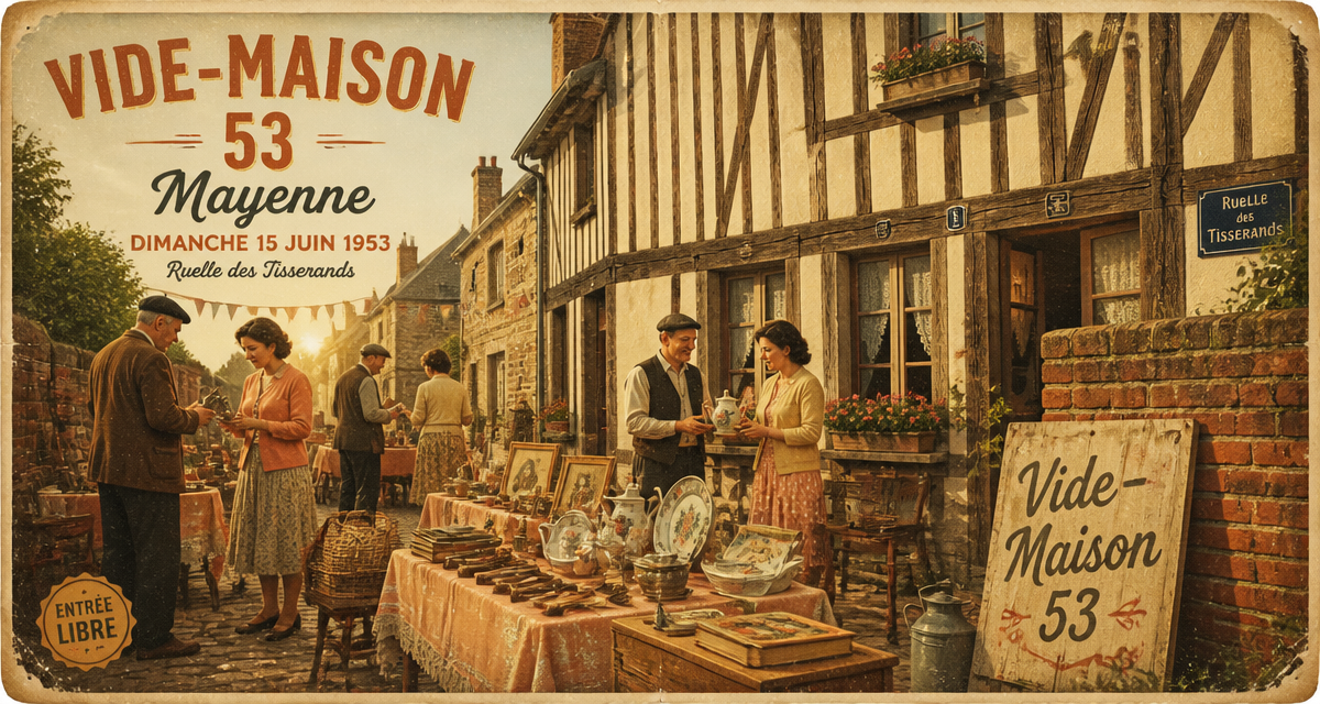 vide maison 53 scène vintage Mayenne