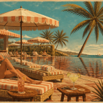 marrakech plage club rétro transats piscine