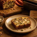Recette salé cake feta et épinards, vue dessus
