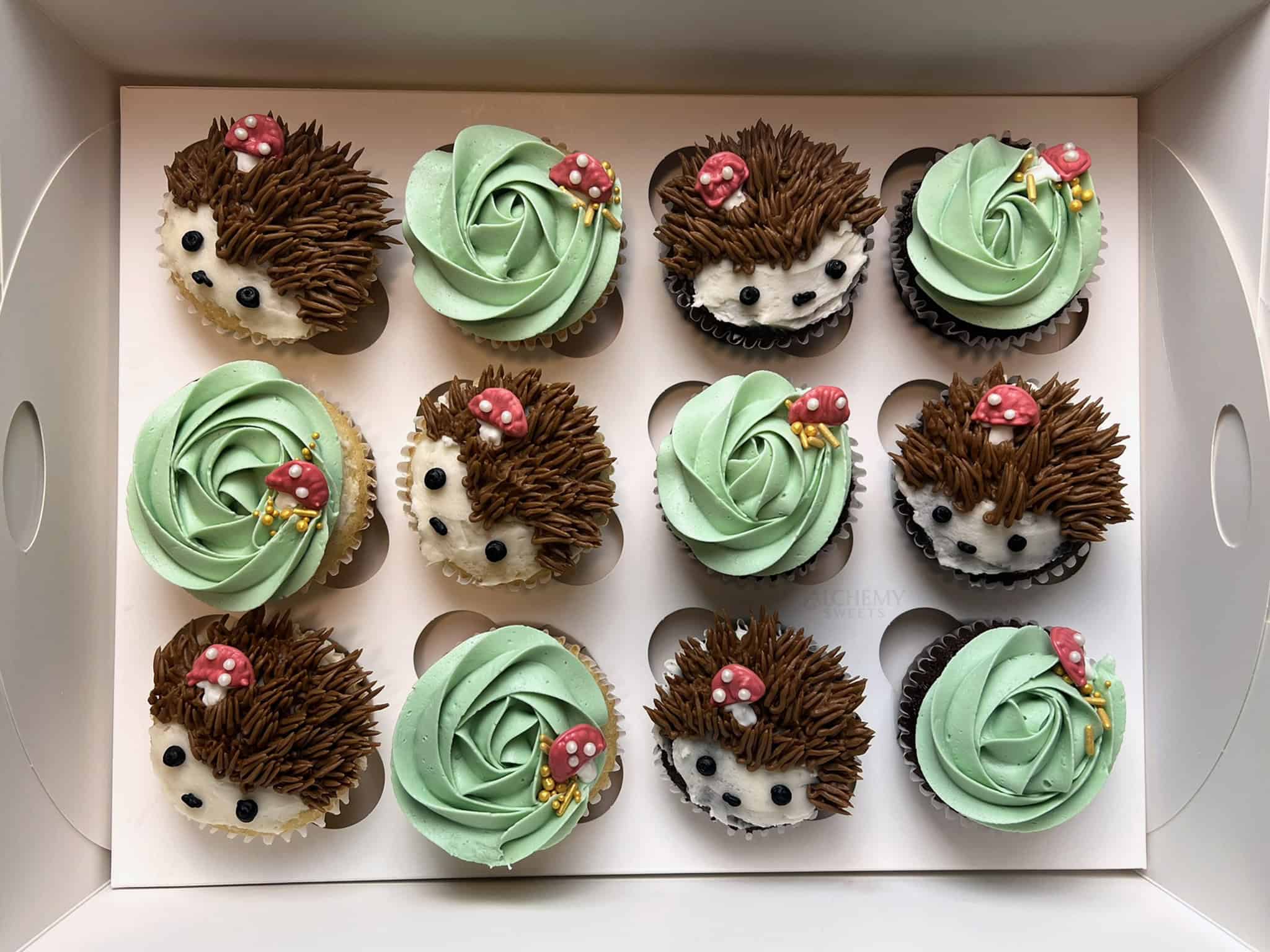 Woodland Baby Shower Cupcakes &mdash; Deer, Fox & Hedgehog Designs