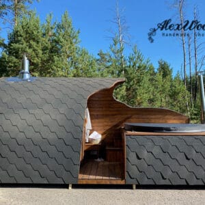 Ansamblu sauna cu incalzitor lemn Harvia si ventilatie eficienta