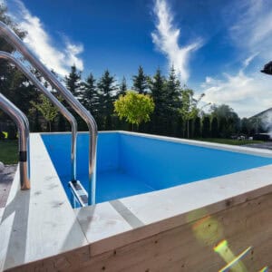 Piscina gradina lemn masiv molid cu insertie polipropilena