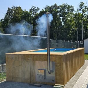 Piscina exterioara lemn cu filtrare