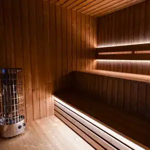 Sauna Thermo Premium cu izolatie Sauna cu led si ciubar