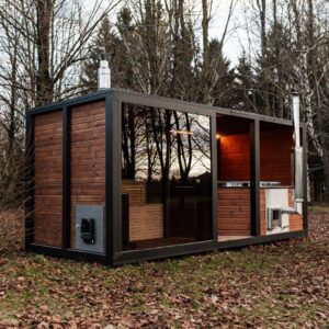 Sauna cu ciubar 2 in 1 ModulSpa din lemn termotratat
