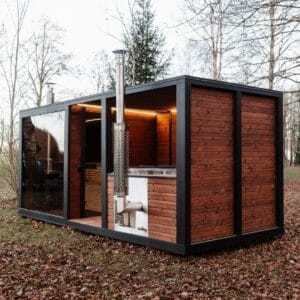 Sauna cu ciubar 2 in 1 ModulSpa din lemn termotratat