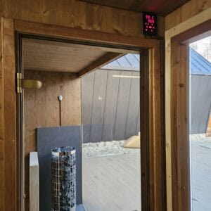 Ansamblu sauna lemn cu controller wireless