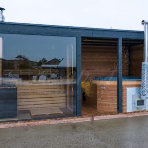 Combinatie sauna si cada cu hidromasaj