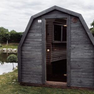 Sauna IGLU 4 persoane din lemn si sticla securizata