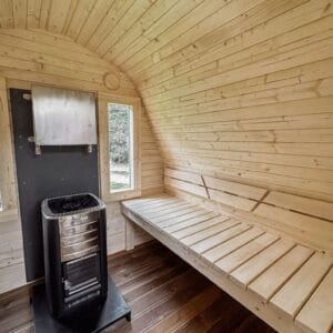 Sauna tip iglu din lemn cu soba electrica sau pe lemne