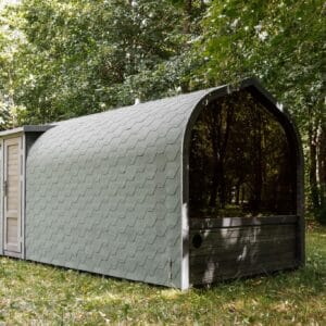 Sauna tip iglu cu sticla securizata