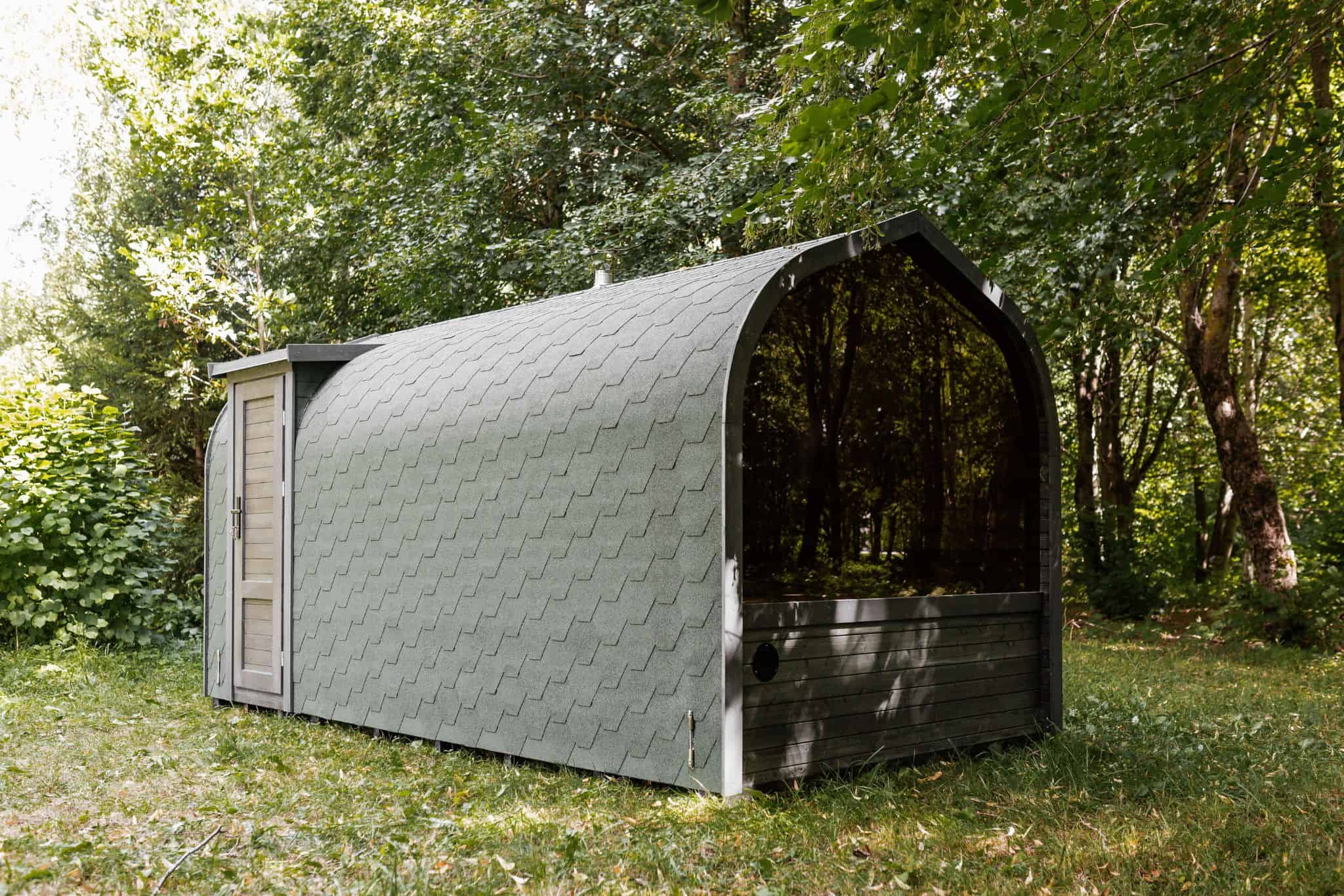 Sauna tip iglu cu sticla securizata