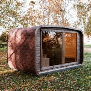 Sauna cu pre-sauna din lemn de molid cu banci din lemn de tei