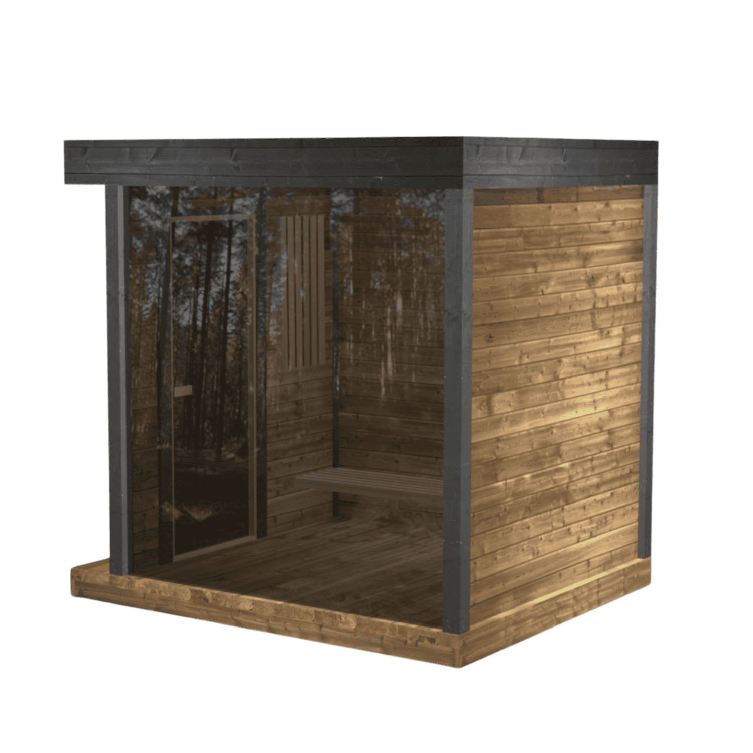 Vestiar sauna din lemn thermowood