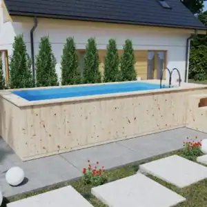 piscina lemn molid cu insertie polipropilena 580x240