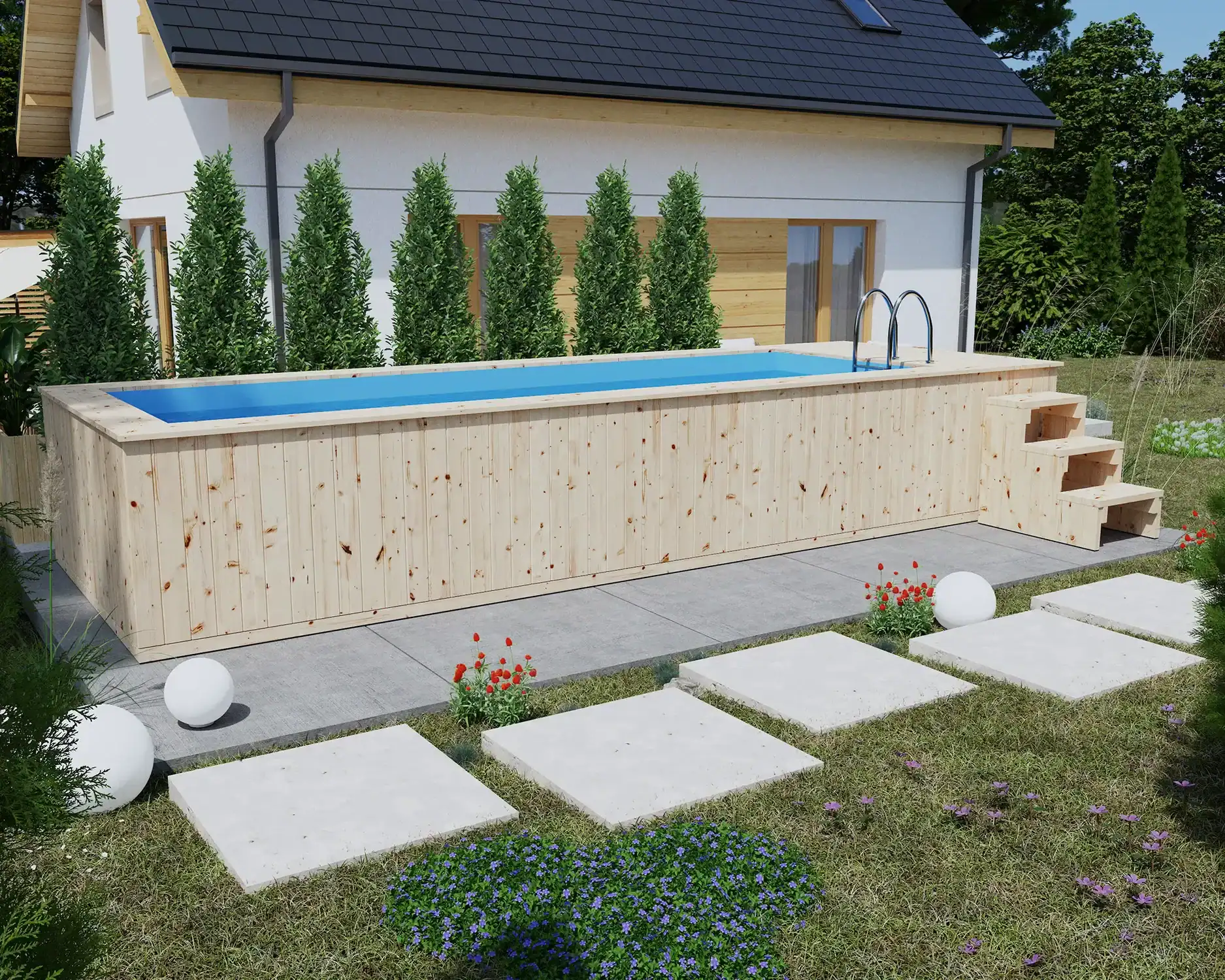 piscina lemn brad cu insertie polipropilena 680x24
