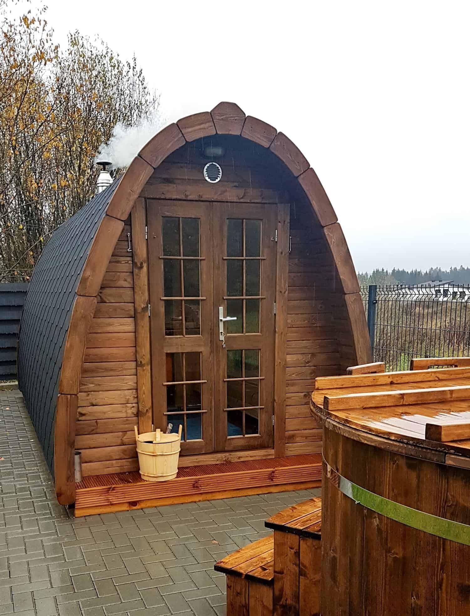 Sauna pod 4.8 m pentru 4–6 persoane in gradina sau cabana