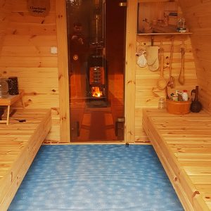 Sauna pod cu doua incaperi pentru wellness si confort acasa