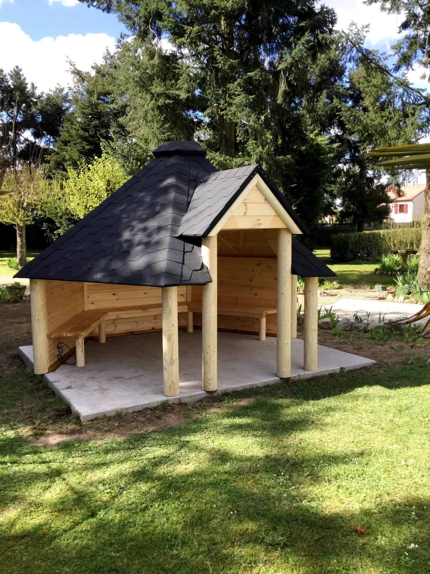 Cabana gratar deschisa 9.2 mp pentru gradina sau curte