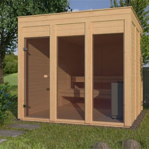 Sauna Eco Moderna 2.4x2.4 m pentru 2-4 persoane