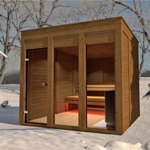 Sauna Eco Moderna mica din lemn pentru gradina sau curte