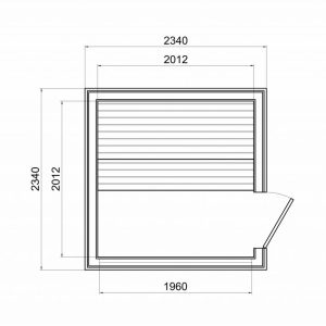 Plan schita Sauna Moderna de Lux 2.3x2.3