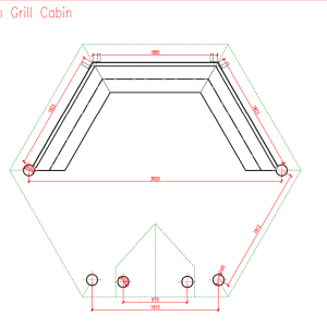 Plan schita Cabana gratar deschisa 9.2