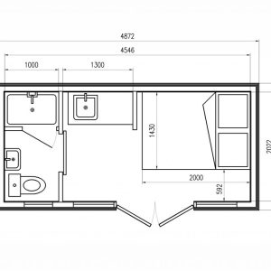 Plan schita Casa modulara mica de camping