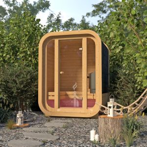 Sauna Patrata Mini cu podea din pinv