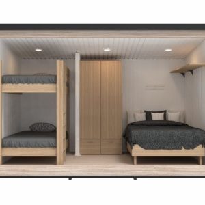 Randare 3d casa modulara moderna 2.3x3.9 m